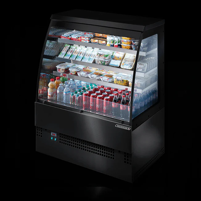 Tecnodom EVO90VSELF_N - Refrigerator Display Ventilated Self Service 90 cm - Black