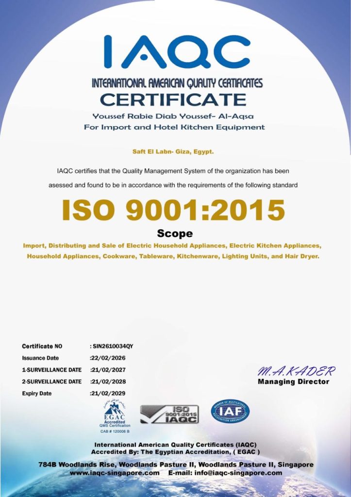 ISO Quality Certificate